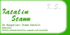 katalin stamm business card